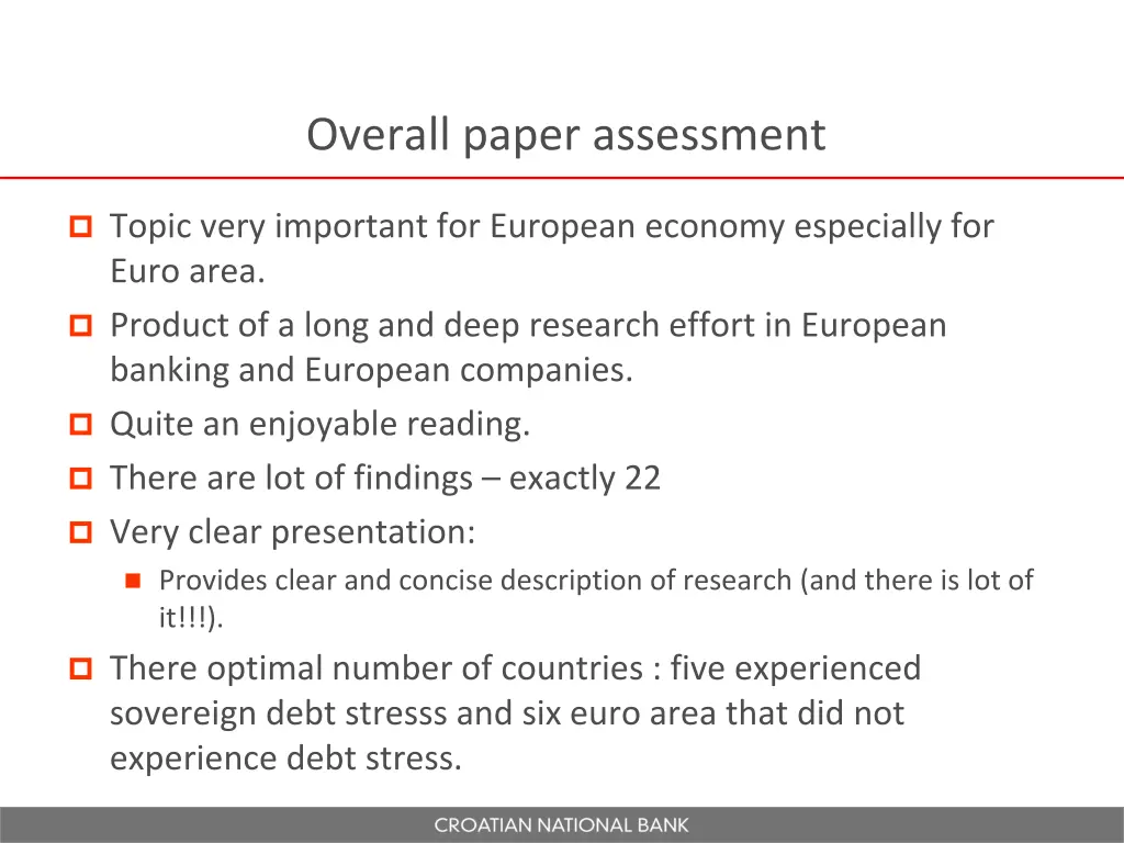 overall paper assessment