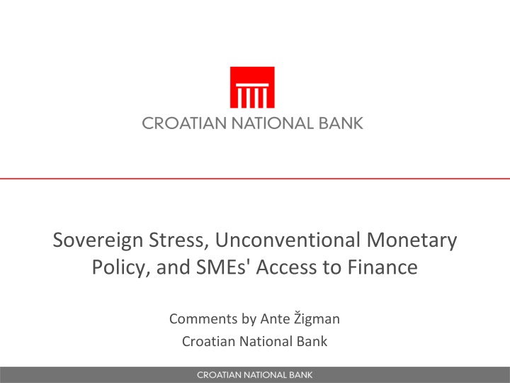 sovereign stress unconventional monetary policy