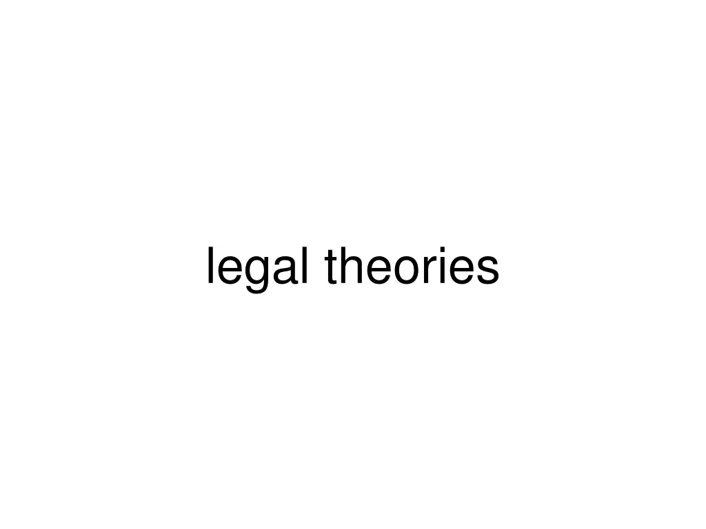 legal theories