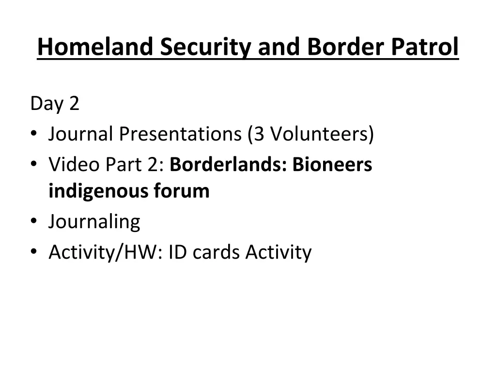 homeland security and border patrol