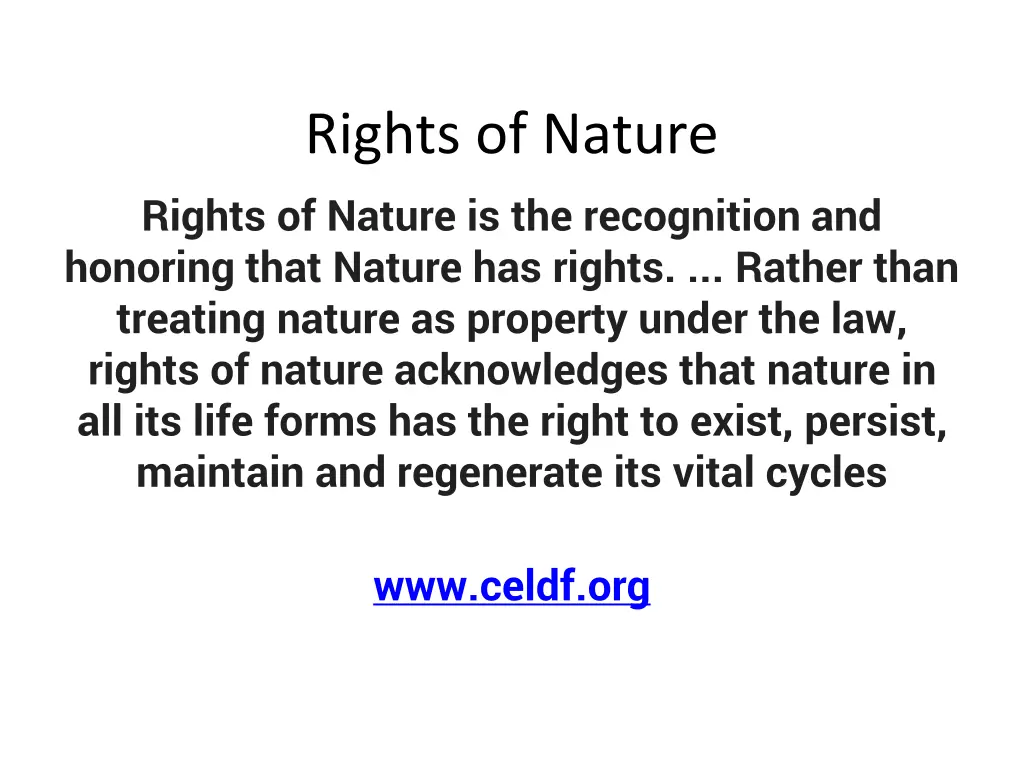 rights of nature rights of nature