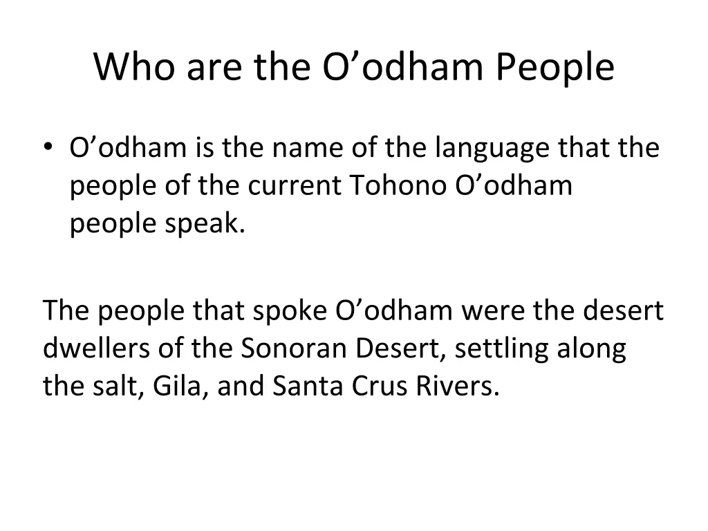 who are the o odham people