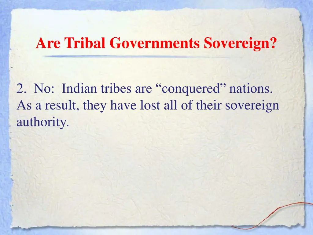 are tribal governments sovereign 1