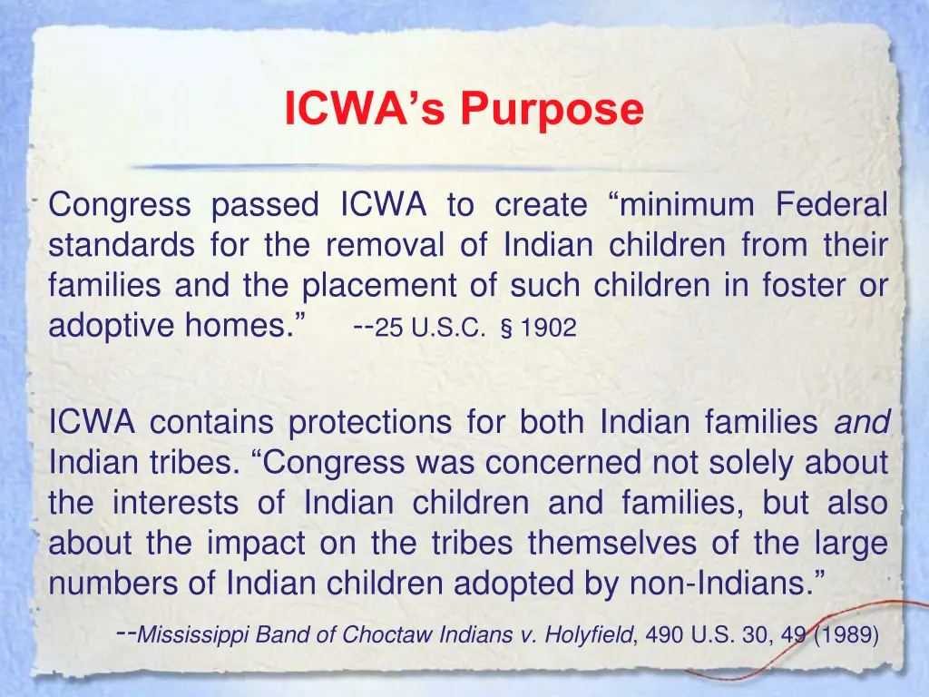 icwa s purpose