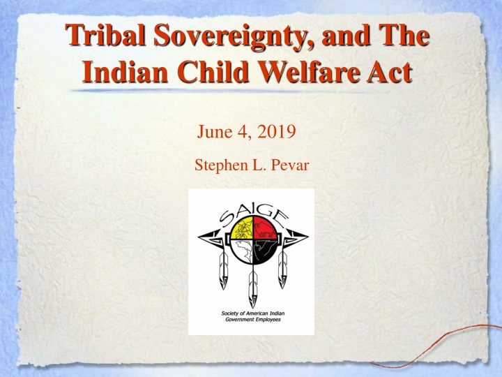 tribal sovereignty and the indian child welfare