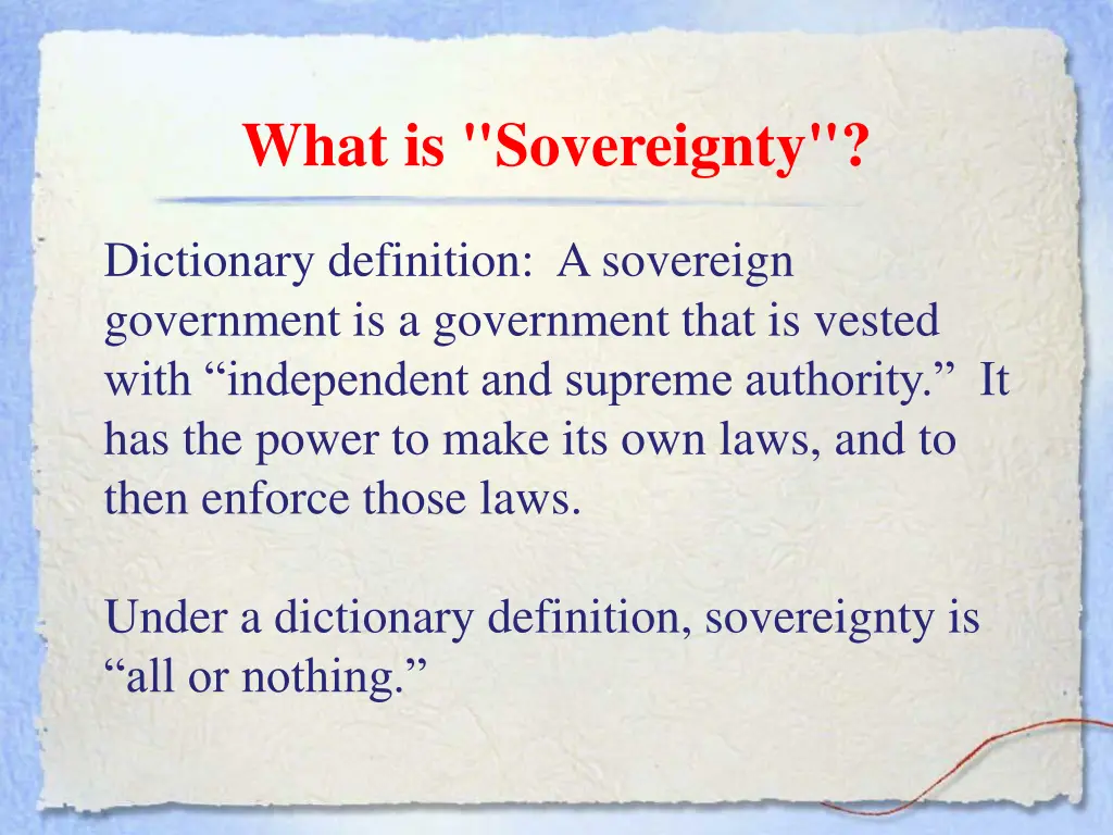 what is sovereignty