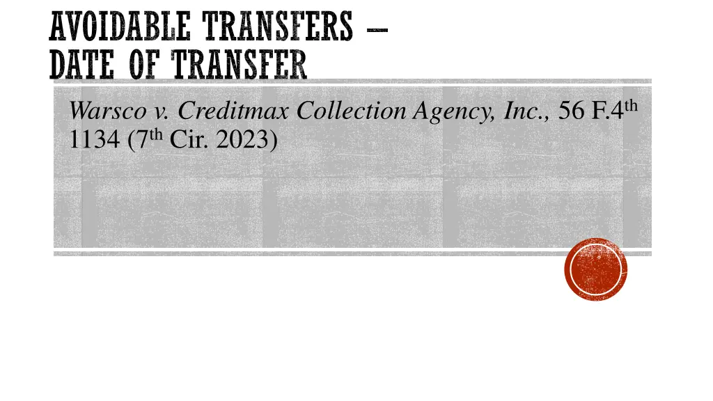 avoidable transfers date of transfer warsco