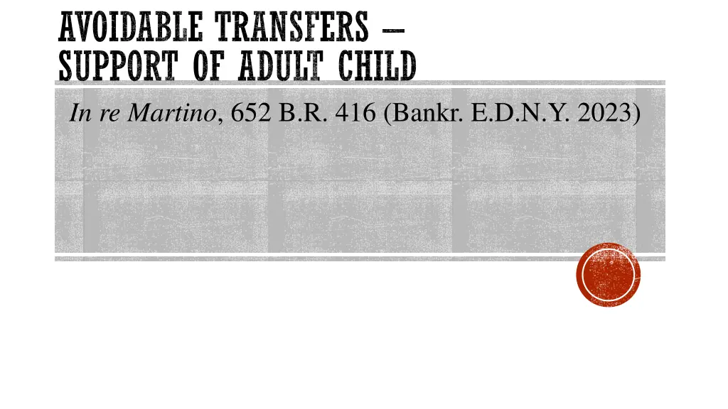 avoidable transfers support of adult child