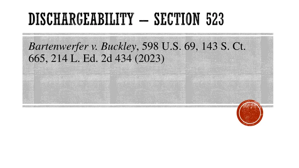 dischargeability section 523 1