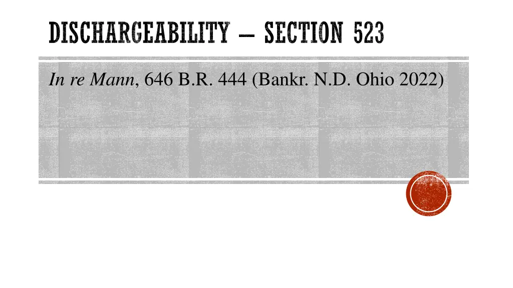 dischargeability section 523 3