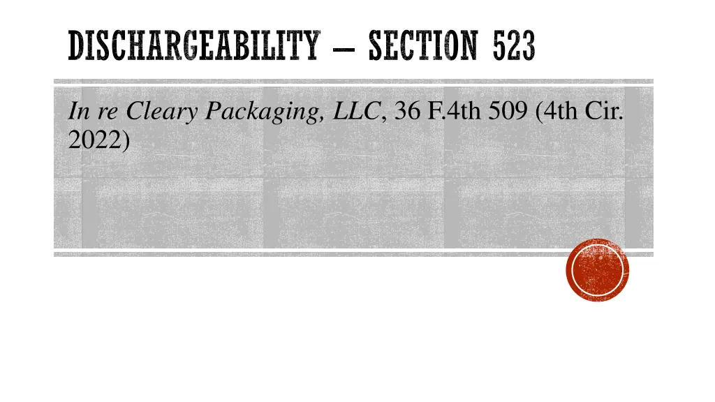 dischargeability section 523 5