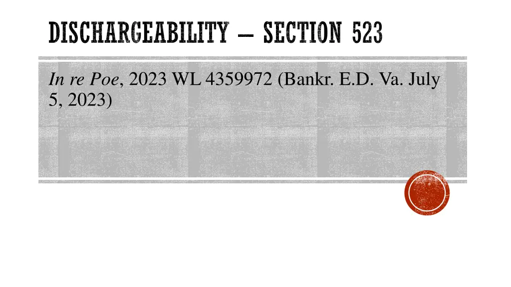 dischargeability section 523