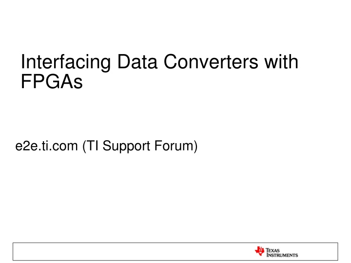 interfacing data converters with fpgas