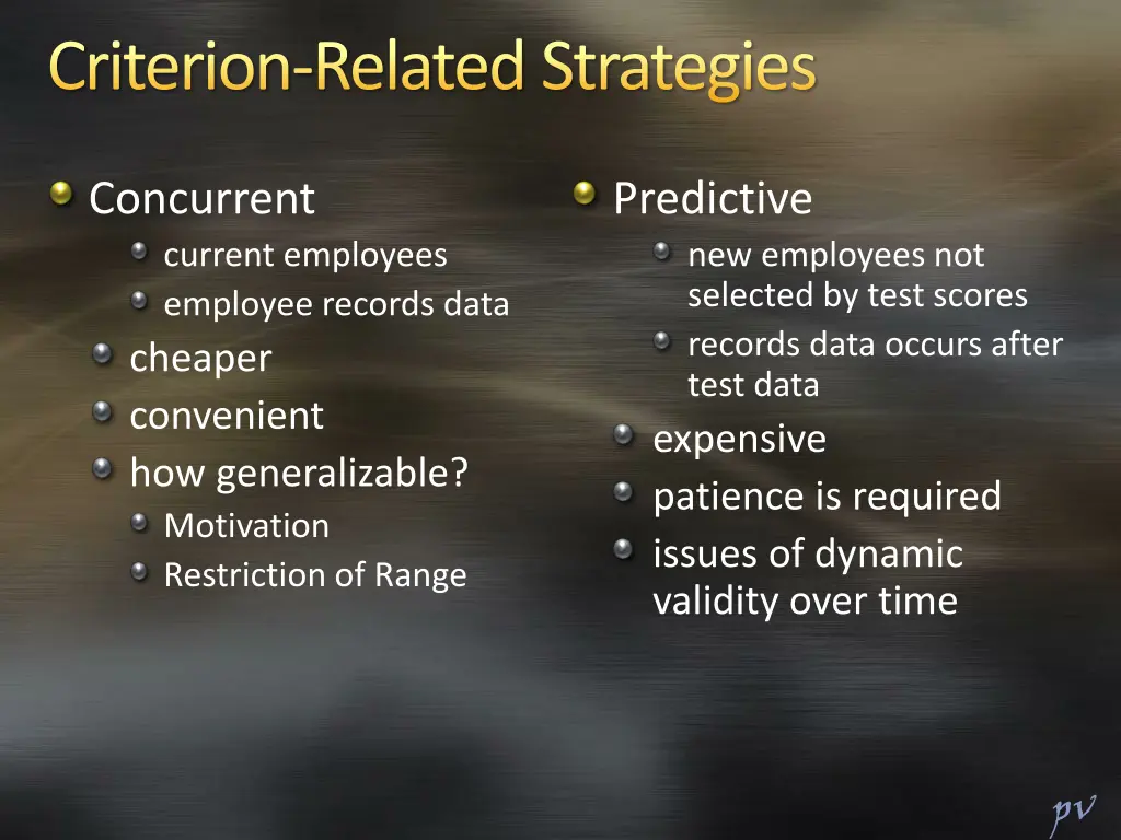 criterion related strategies