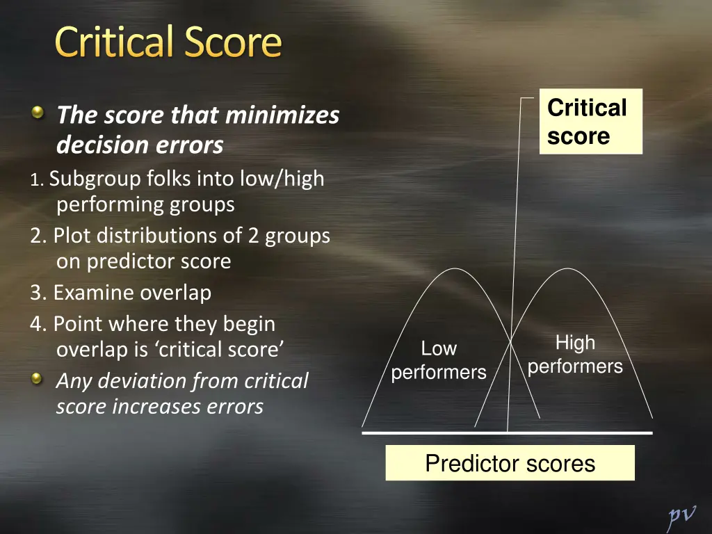 critical score