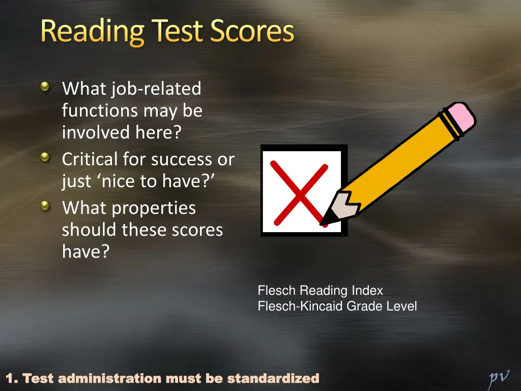 reading test scores