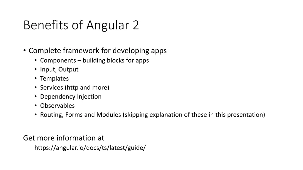 benefits of angular 2