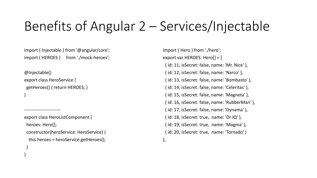 benefits of angular 2 services injectable 1