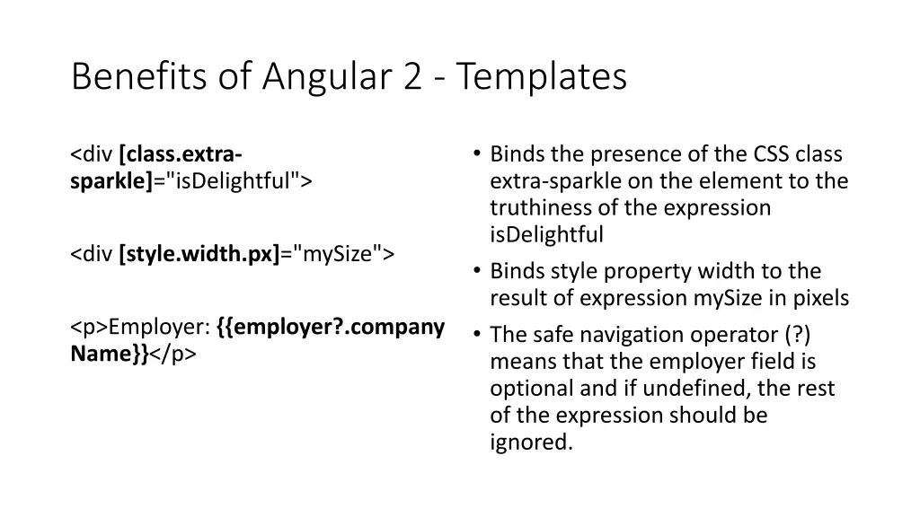 benefits of angular 2 templates 1