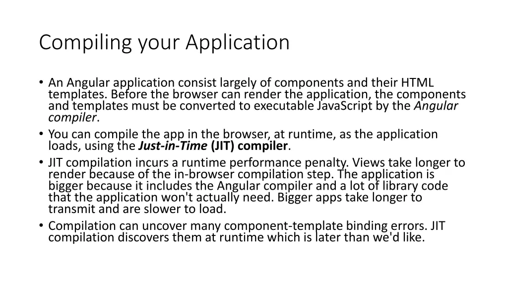 compiling your application