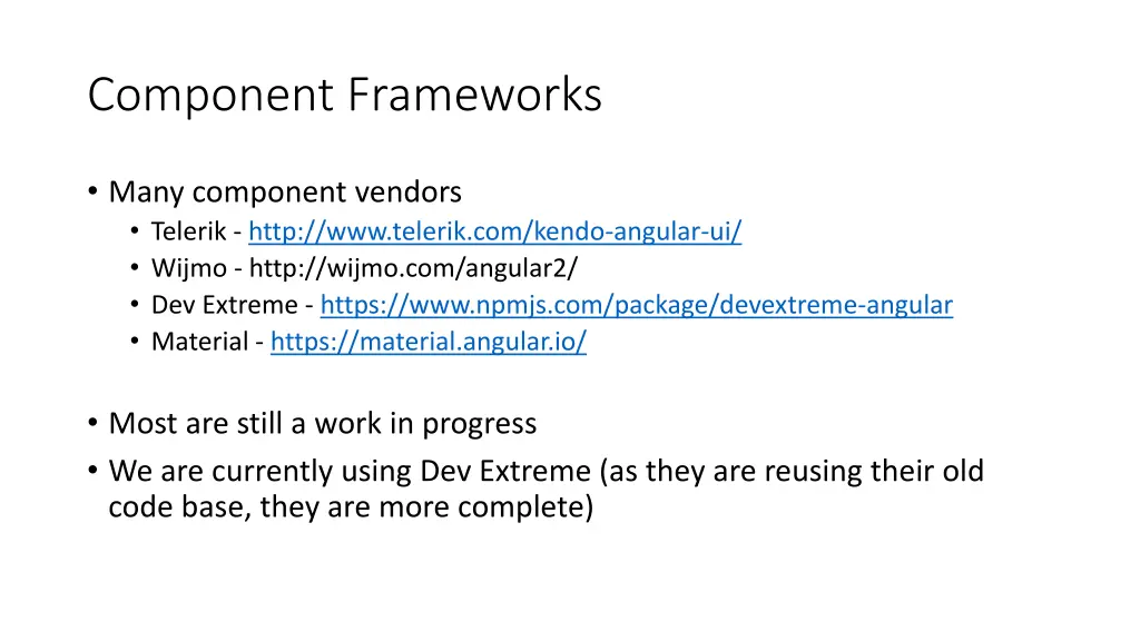 component frameworks