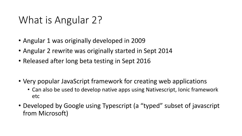 what is angular 2