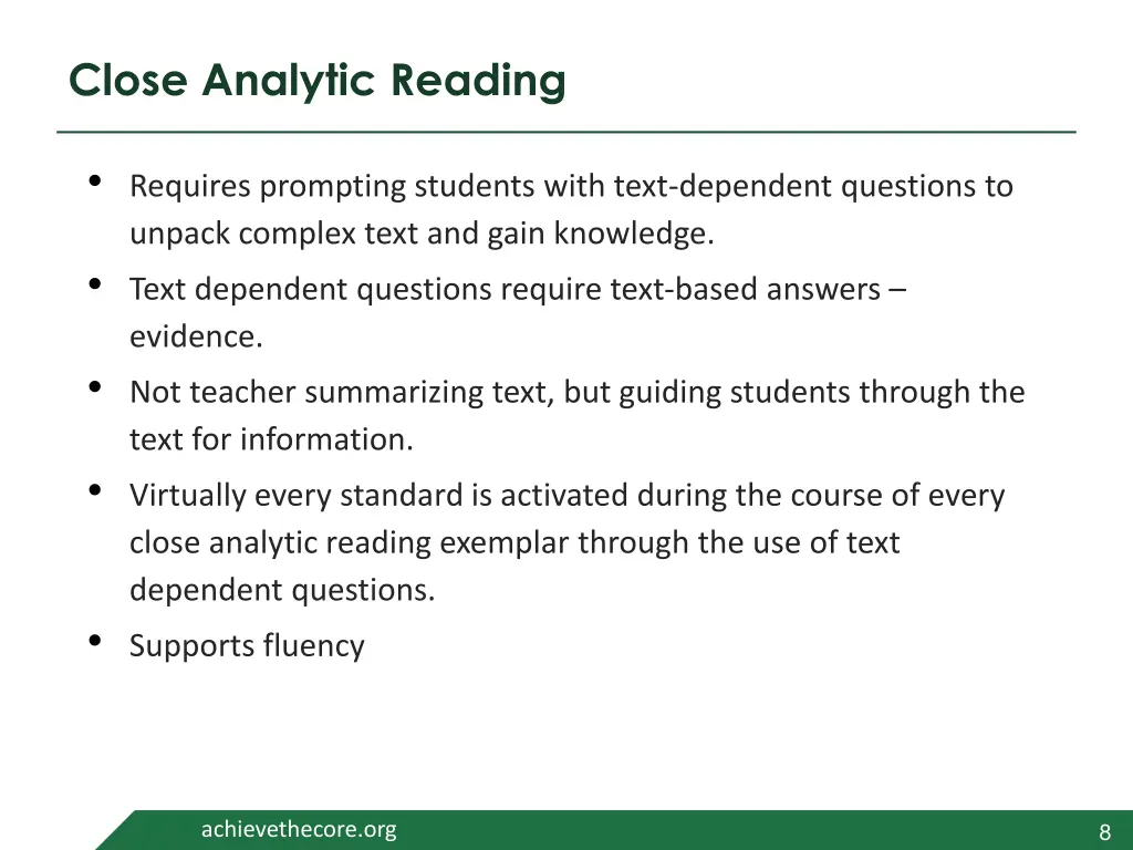 close analytic reading