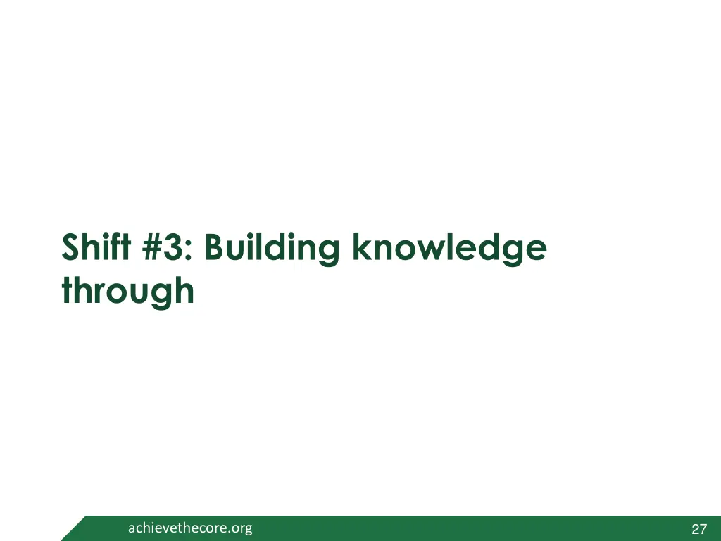 shift 3 building knowledge through