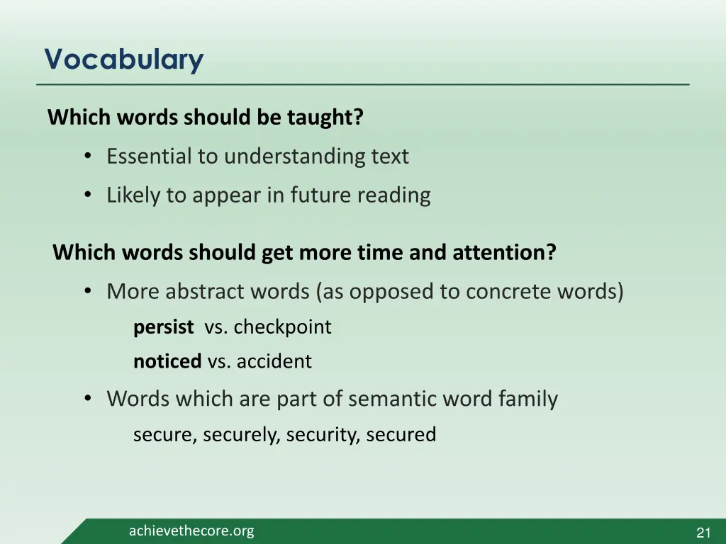 vocabulary