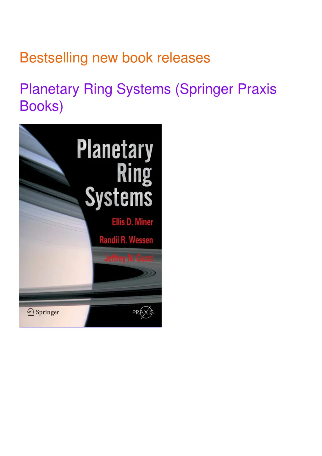 bestselling new book releases planetary ring