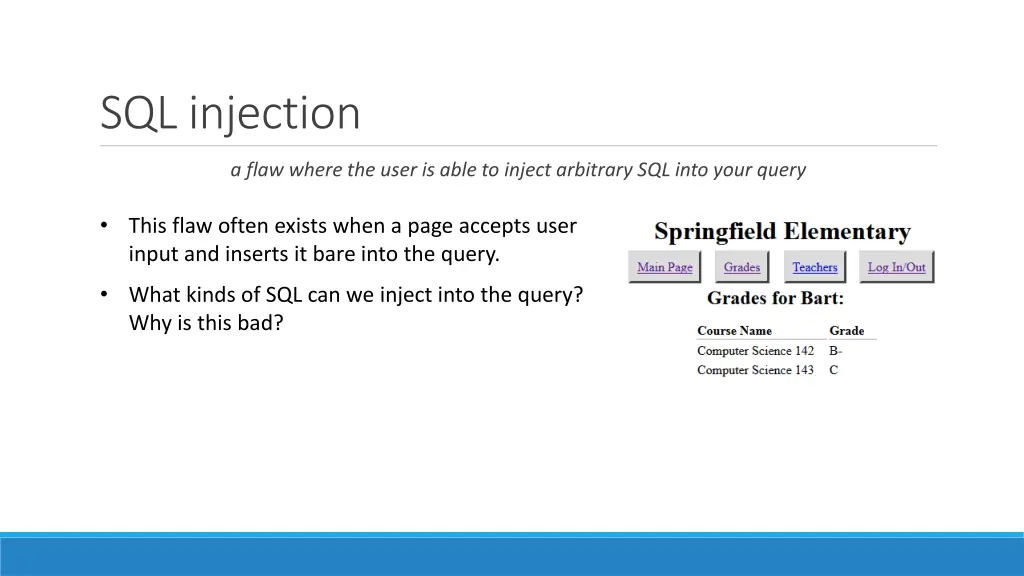 sql injection