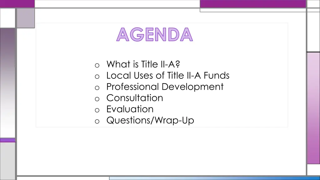 agenda