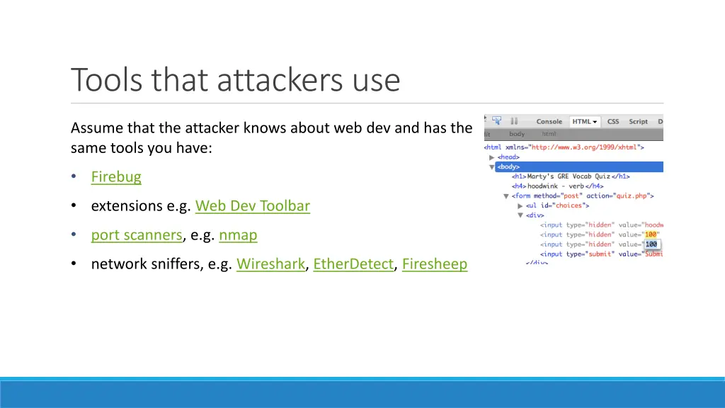 tools that attackers use