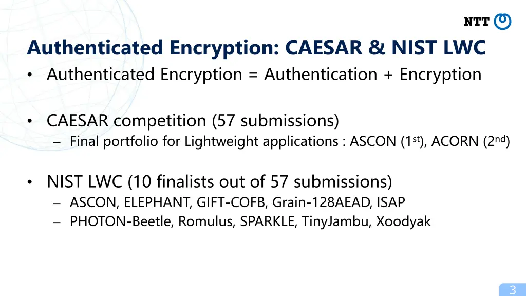 authenticated encryption caesar nist