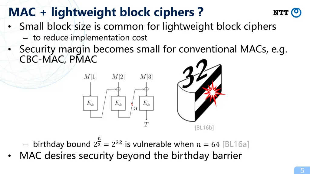 mac lightweight block ciphers small block size