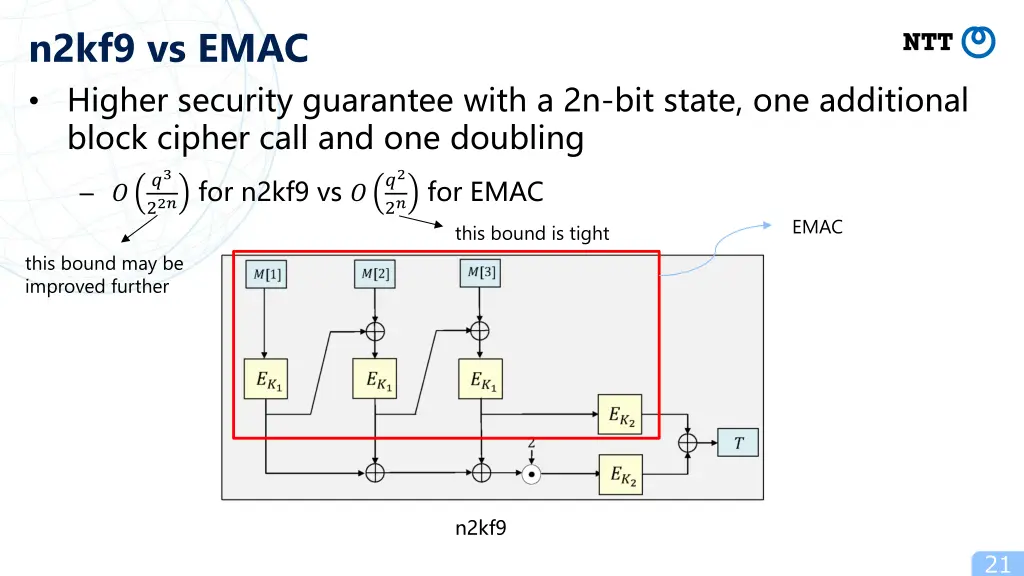 n2kf9 vs emac higher security guarantee with