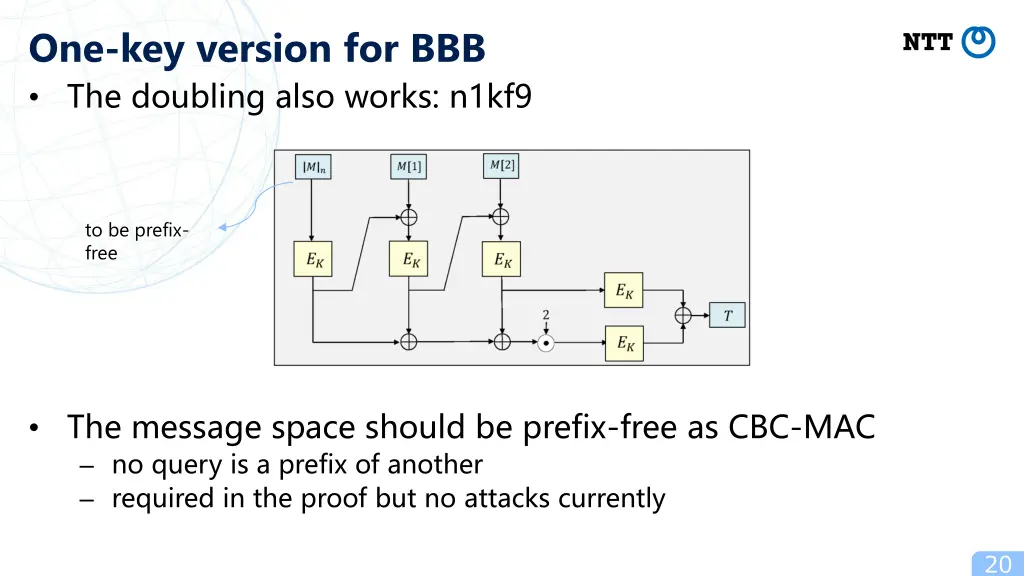 one key version for bbb the doubling also works