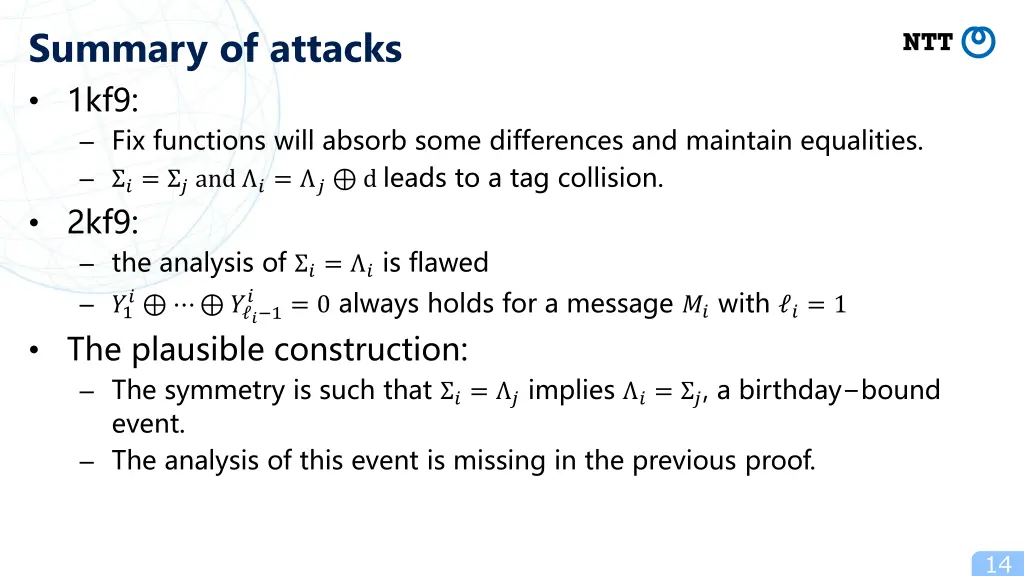 summary of attacks 1kf9 fix functions will absorb