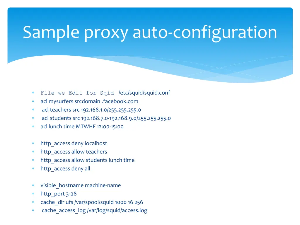 sample proxy auto configuration