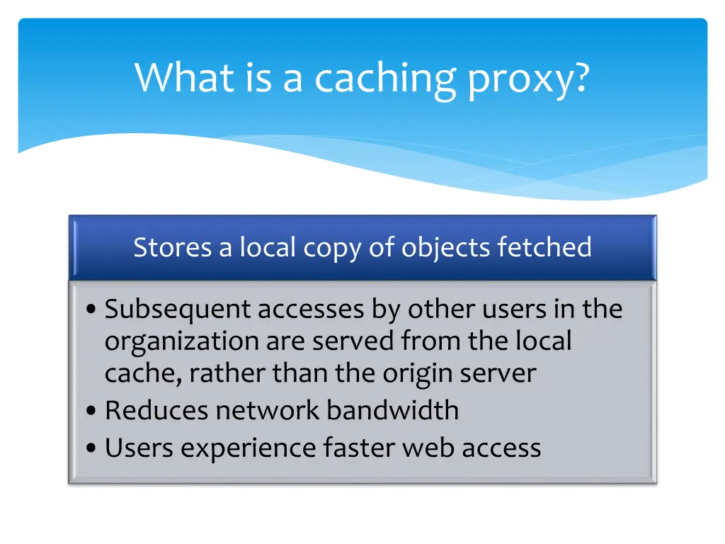 what is a caching proxy