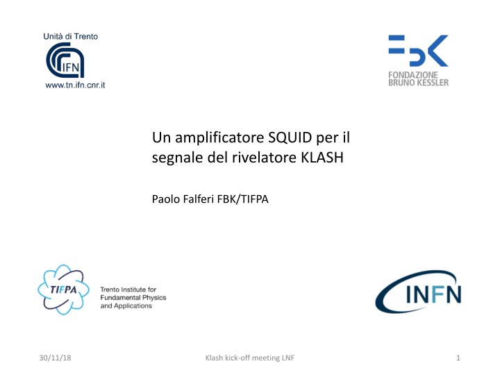 un amplificatore squid per il segnale