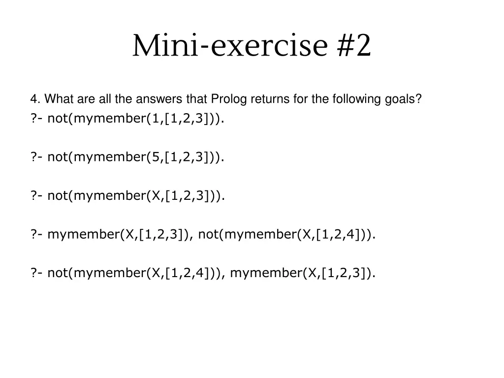 mini exercise 2