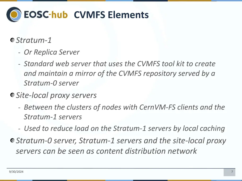 cvmfs elements 1