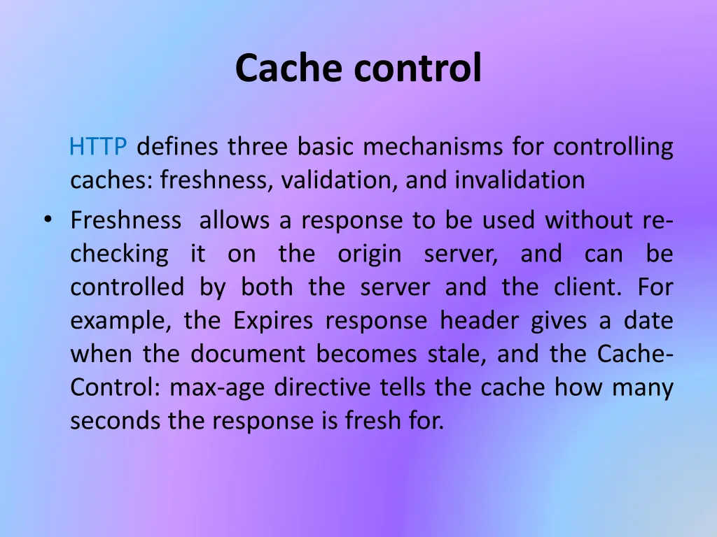 cache control