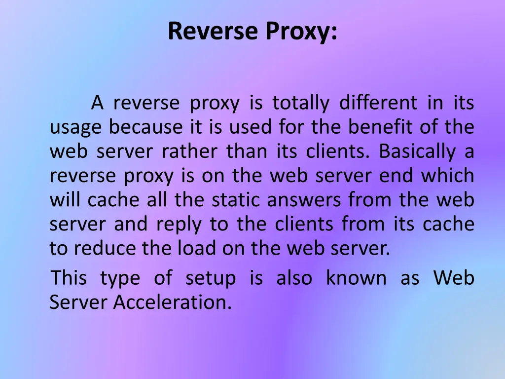 reverse proxy