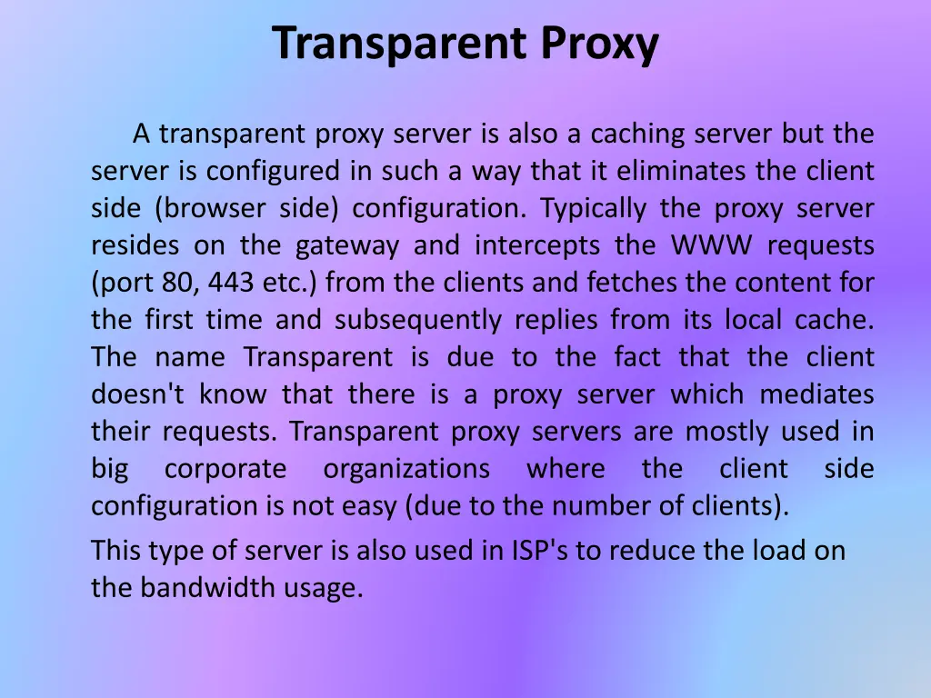 transparent proxy