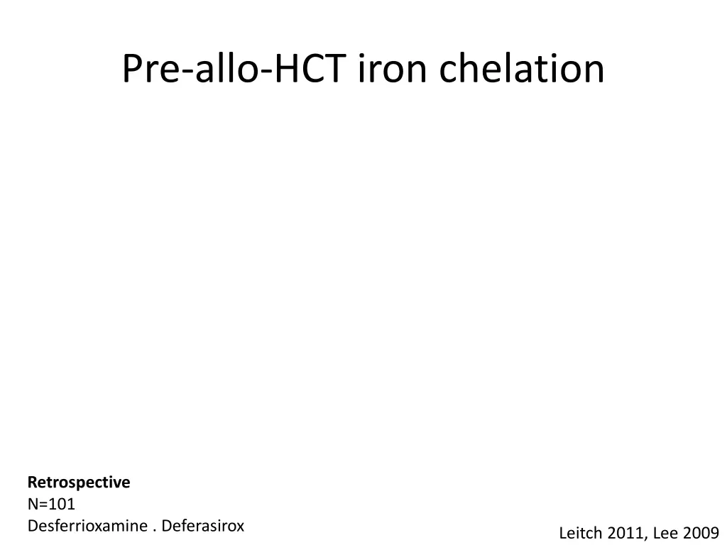 pre allo hct iron chelation