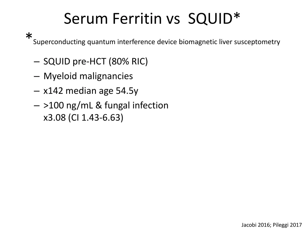 serum ferritin vs squid superconducting quantum