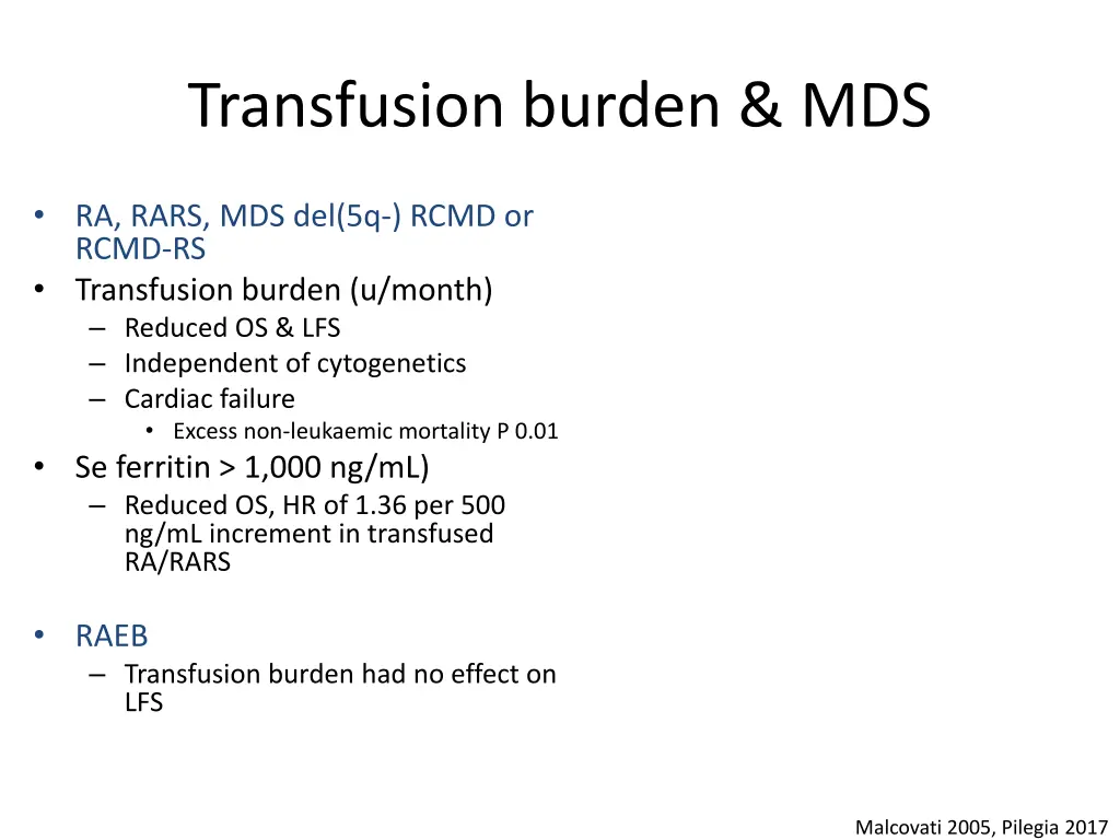 transfusion burden mds