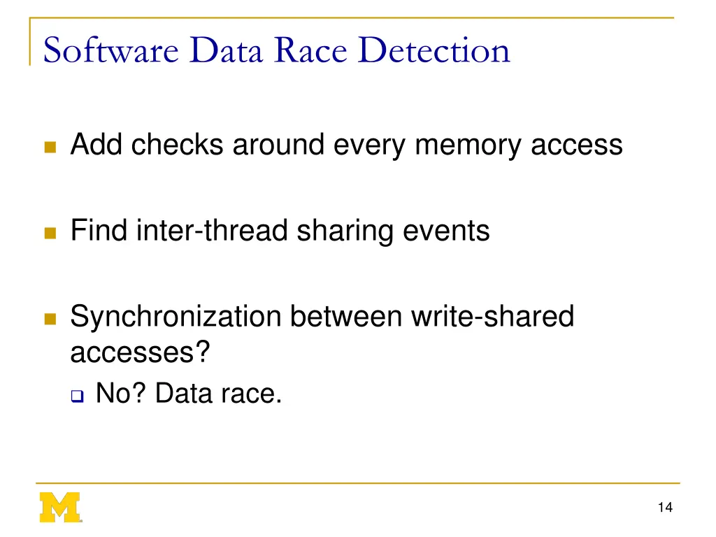 software data race detection